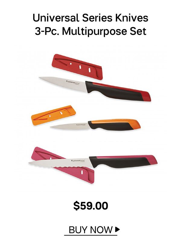 Universal Series Knives 3Pc Multipurpose Set.
