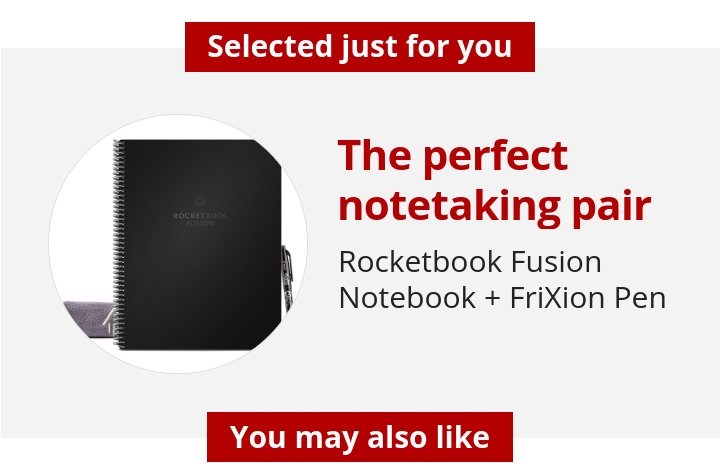 The perfect notetaking pair Rocketbook Fusion Notebook + FriXion Pen