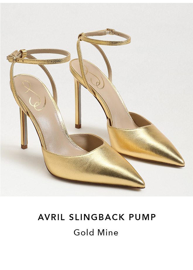 Avril Slingback Pump - Gold Mine 