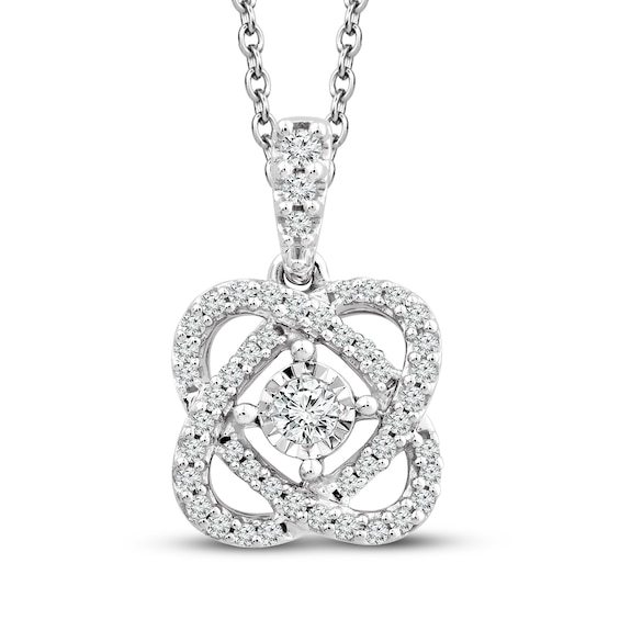 Kay Center of Me Diamond Necklace 1/5 ct tw 10K White Gold 18