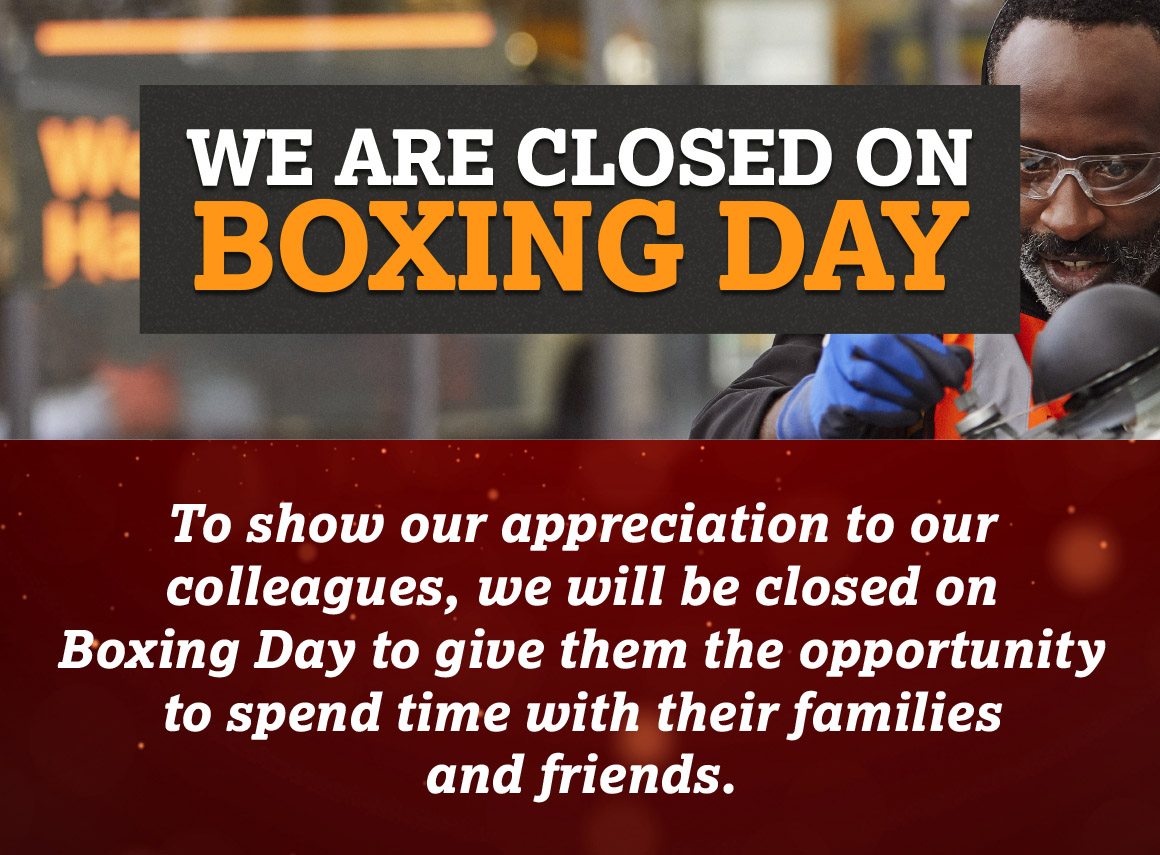 WE ARE CLOSED ON BOXING DAY