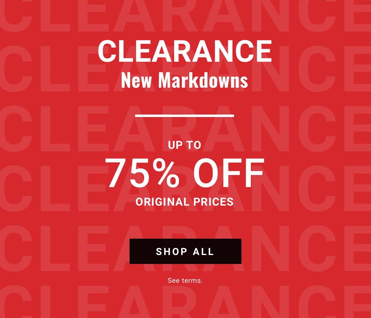Clearance up to 75 Percent off