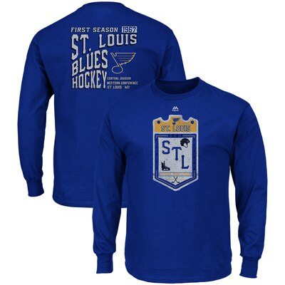 St. Louis Blues Majestic Double Minor Long Sleeve T-Shirt – Blue