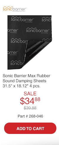 Sonic Barrier MX-4 Max Aluminum Foil Butyl Foam Rubber Sound Damping Sheets 31.5in x 18.12in 4 pcs.