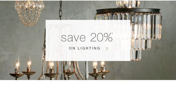Save 20% on Lighting