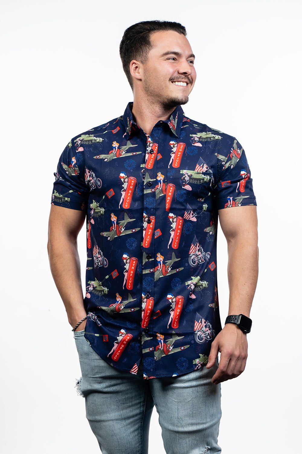 Image of Casual Button Down Shirt - 4th of July 2022 LIMITED EDITION
