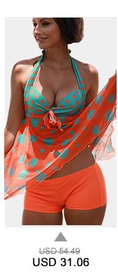 Asymmetric Hem Padded Open Back Printed Tankini Set