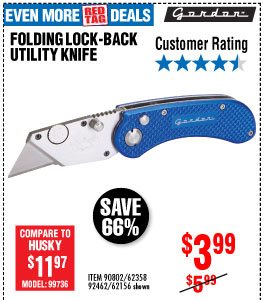 View Folding Lock-Back Utility Knife