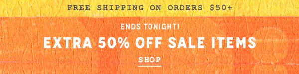Shop 50% off sale.