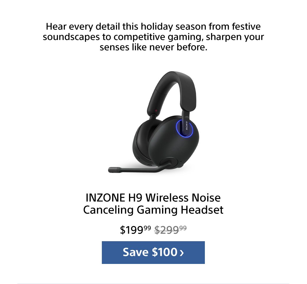 INZONE H9 Wireless Noise Canceling Gaming Headset | Save $100