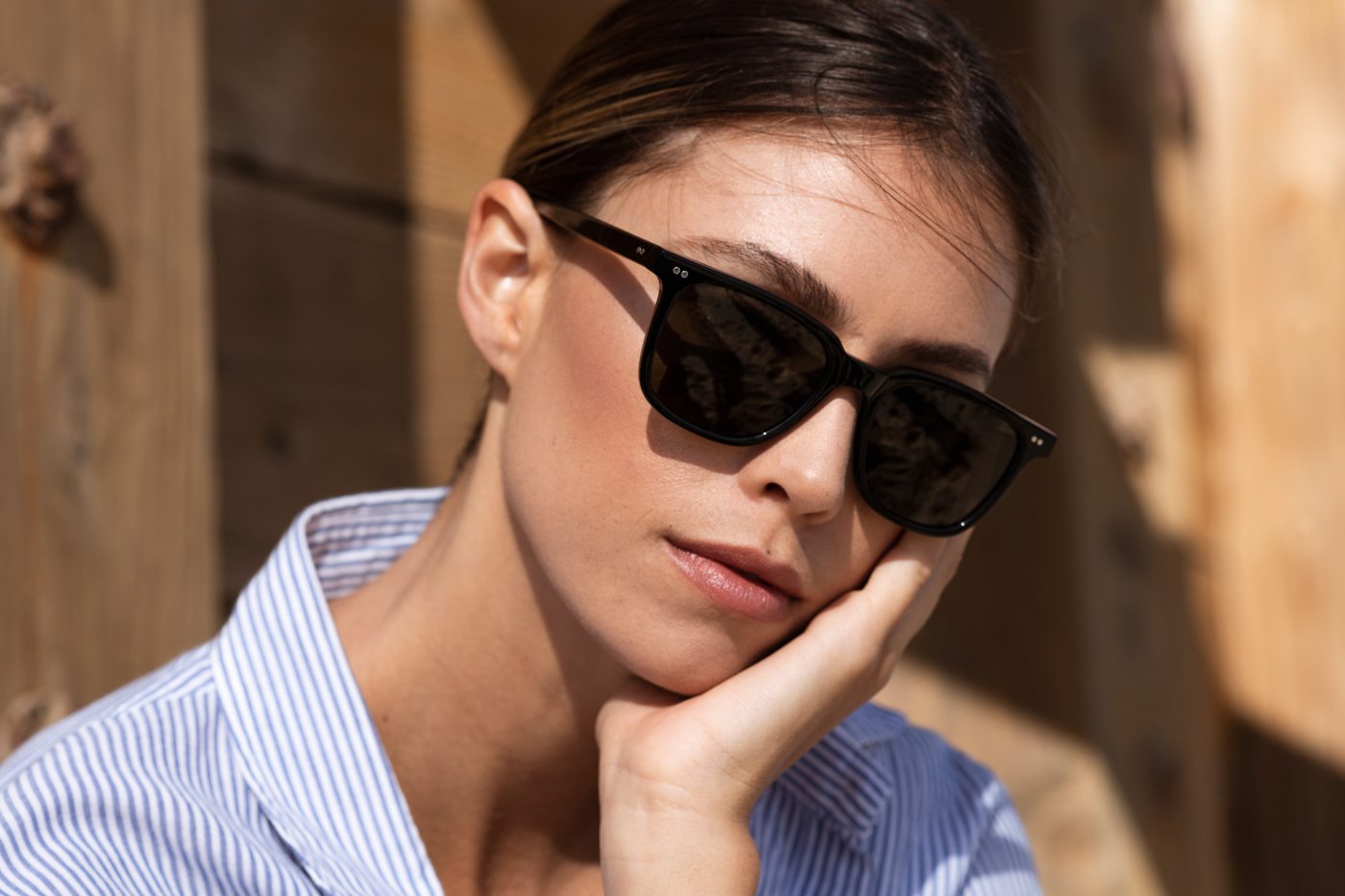 woman black sunglasses polarized