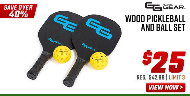 Go Time Gear Wood Pickleball and Ball Set