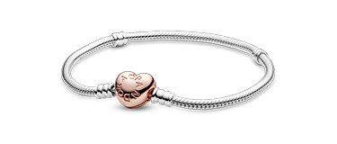 Pandora Moments Heart Clasp Snake Chain Bracelet