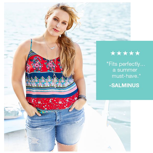 Five stars. 'Fits perfectly... a summer must-have.' -SALMINUS