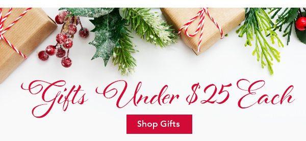 Gifts Under $25 Each