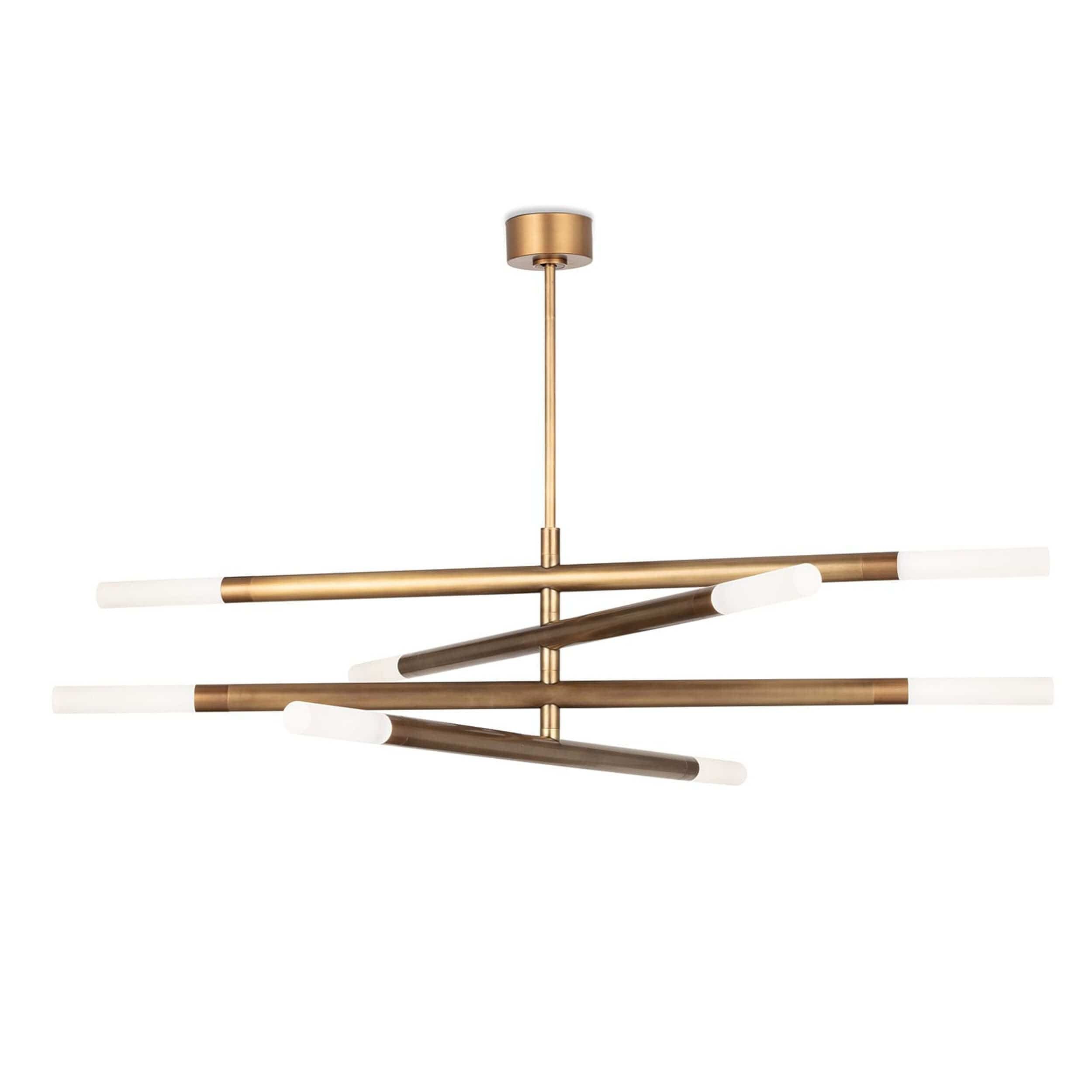 Image of Wick Chandelier, Natural Brass