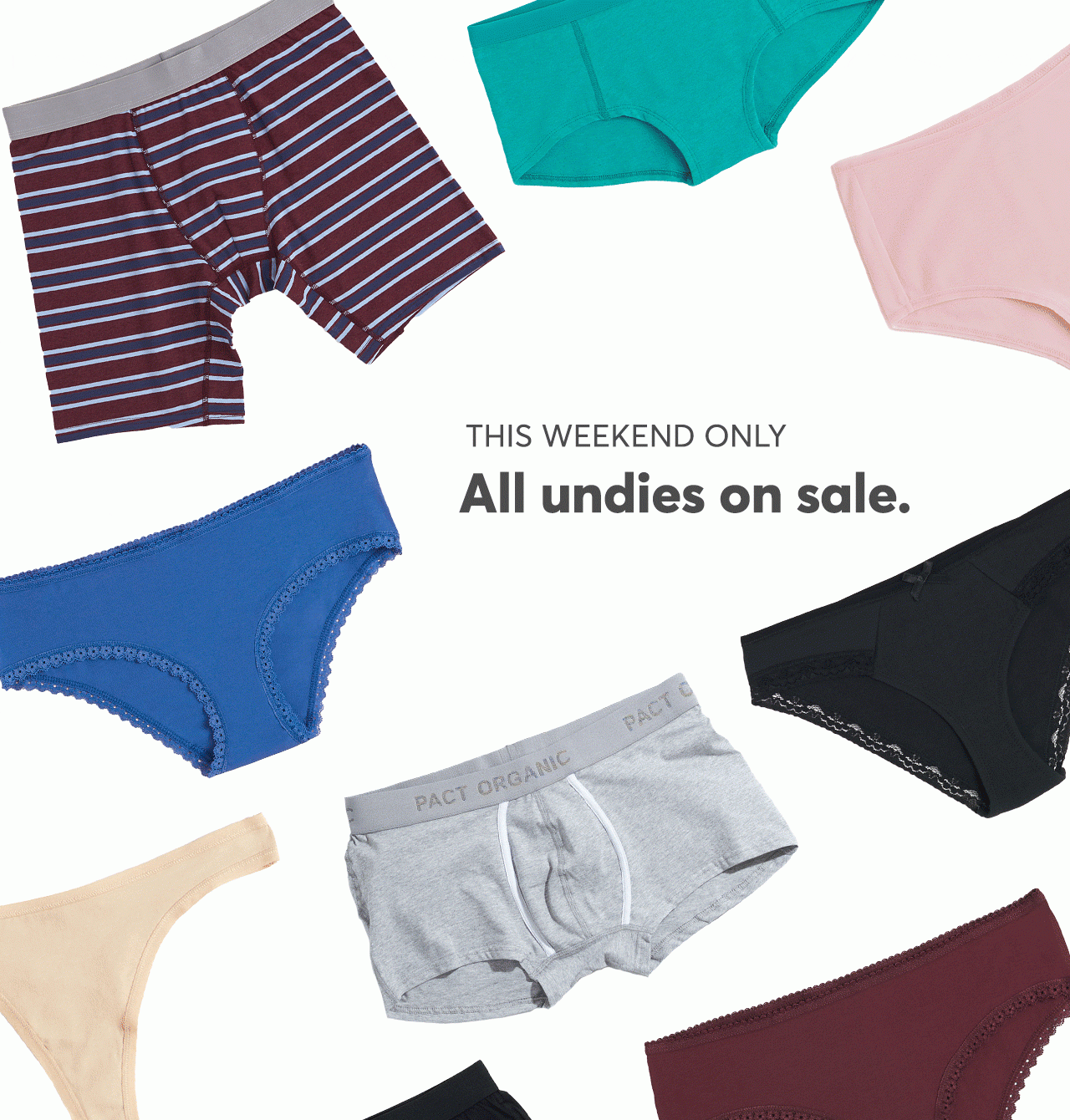 All undies are on sale!