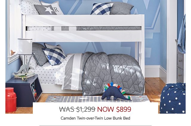 CAMDEN TWIN-OVER-TWIN LOW BUNK BED