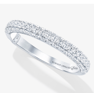 Monique Lhuillier Bliss Lab-Grown Diamond Wedding Band 1/2 ct tw 18K White Gold