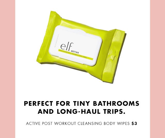 Perfect For Tiny Bathrooms And Long-Haul Trips. Active Post Workout Cleansing Body Wipes $3