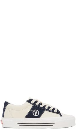 Vans - White & Navy OG Sid LX Sneakers