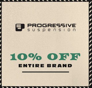 10% off Progressive Suspension