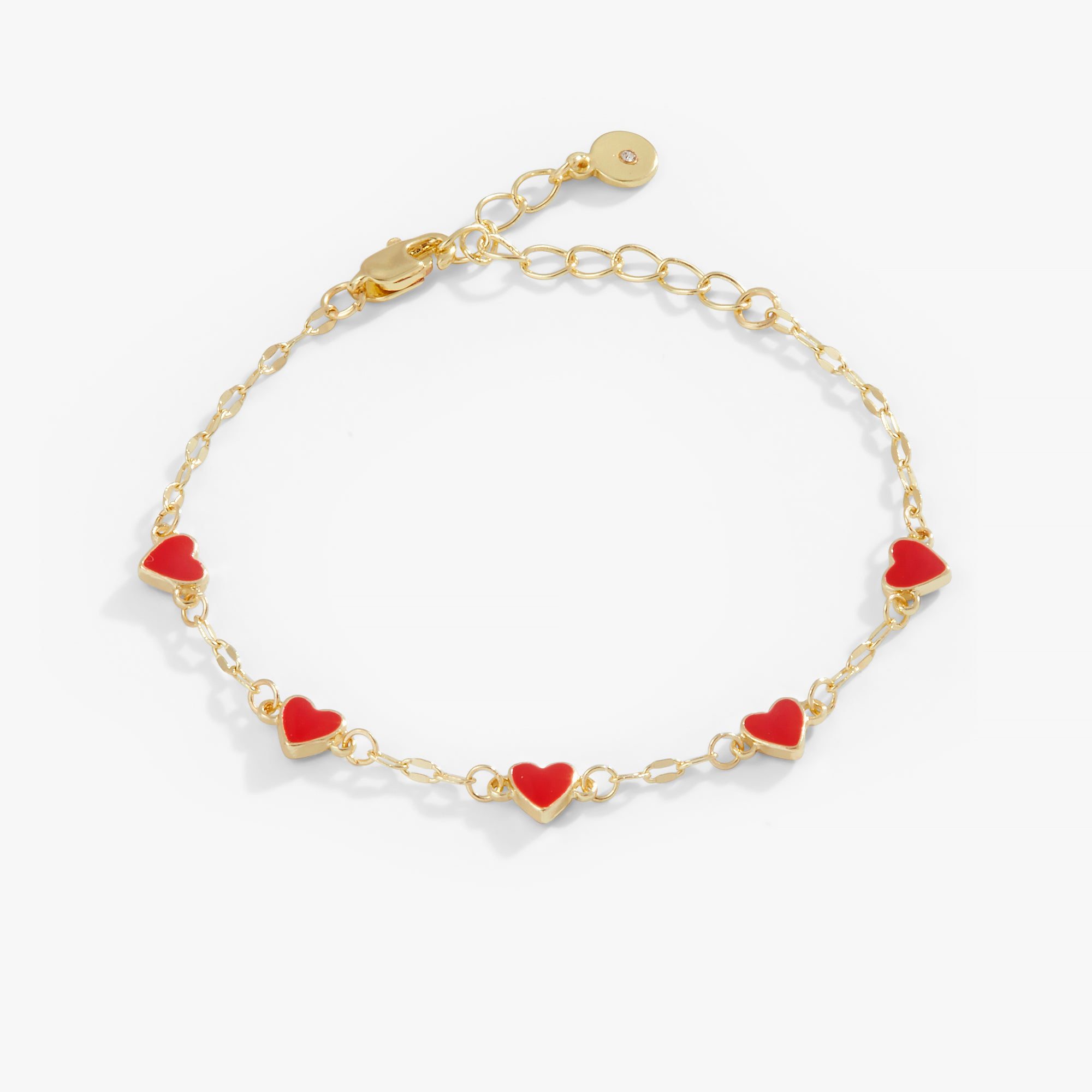 Hearts Chain Bracelet, Adjustable