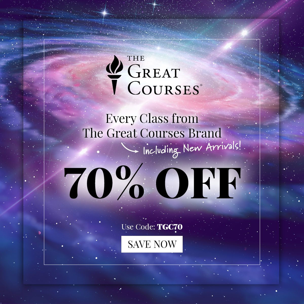 The Great Courses Every Class from The Great Courses Brand, Including New Arrivals Now 70% off Use Code: TGC70