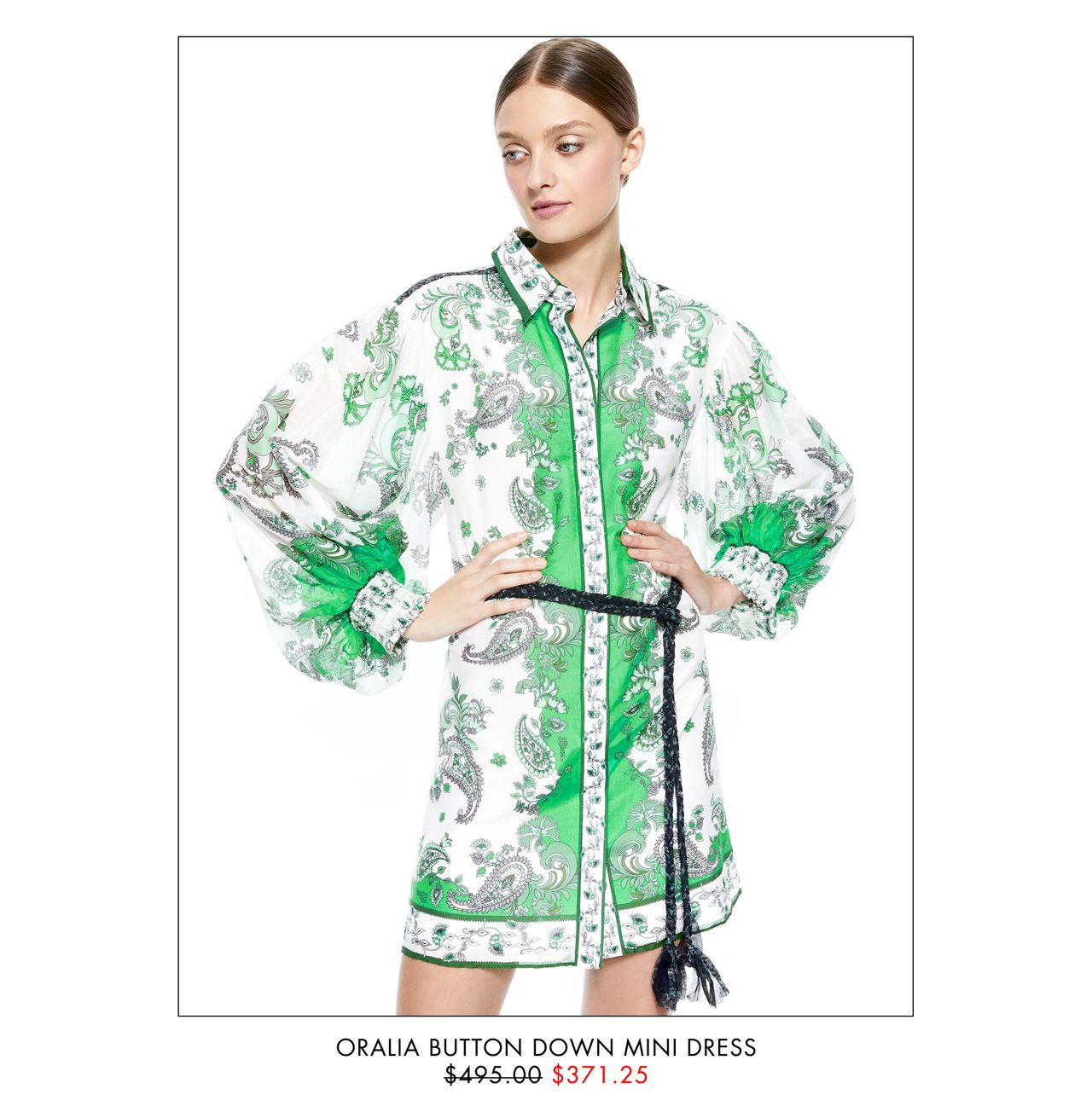 ORALIA BUTTON DOWN MINI DRESS