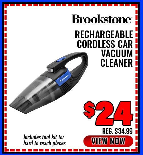 Brookstone Rechargeable Cordless Car Vacuum Cleaner