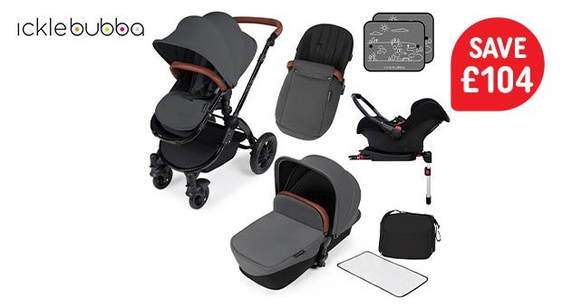 Ickle Bubba Stomp v3 All in One Travel System with ISOFix Base