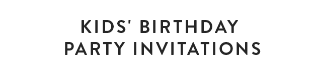 Kids' birthday party invitations