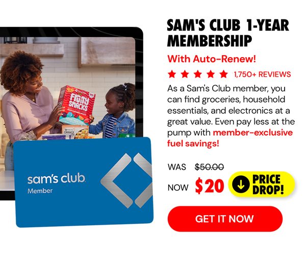 Sam's Club 1-Year Membership with Auto-Renew!