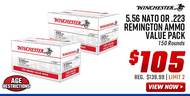 Winchester 5.56 NATO or .223 Remington Ammo Value Pack 