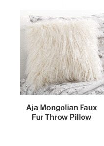 Aja Mongolian Faux Fur Throw Pillow