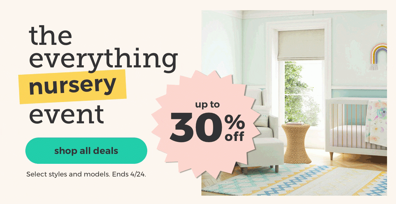 STARTS TODAY! Save on EVERYTHING NURSERY! Plus, this 15 off coupon is