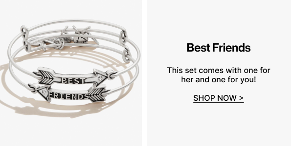 Best Friends Arrow Charm Bangles, Set of 2 | Shop Now