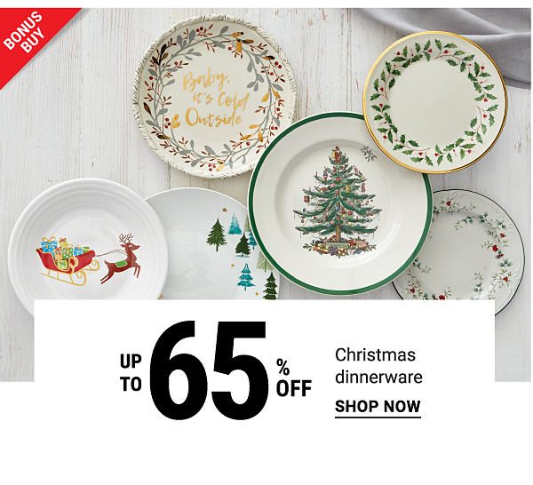 Bonus Buy - Up to 65% off Christmas Dinnerware - Shop now