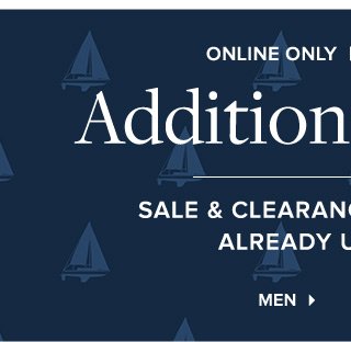 ONLINE ONLY | ADDITIONAL 25% OFF*** | SHOP MEN