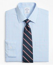 Regent Fitted Dress Shirt, Non-Iron Large Overcheck