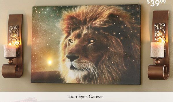 Lion Eyes Canvas Only $39.99