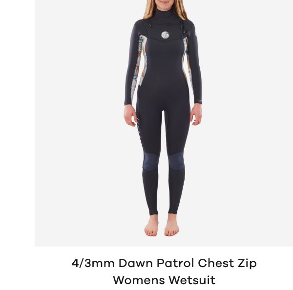 Rip Curl 4/3mm Dawn Patrol Chest Zip Womens Wetsuit