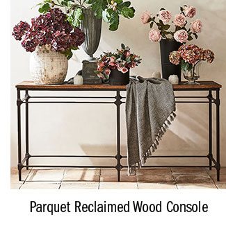 Parquet Reclaimed Wood Console