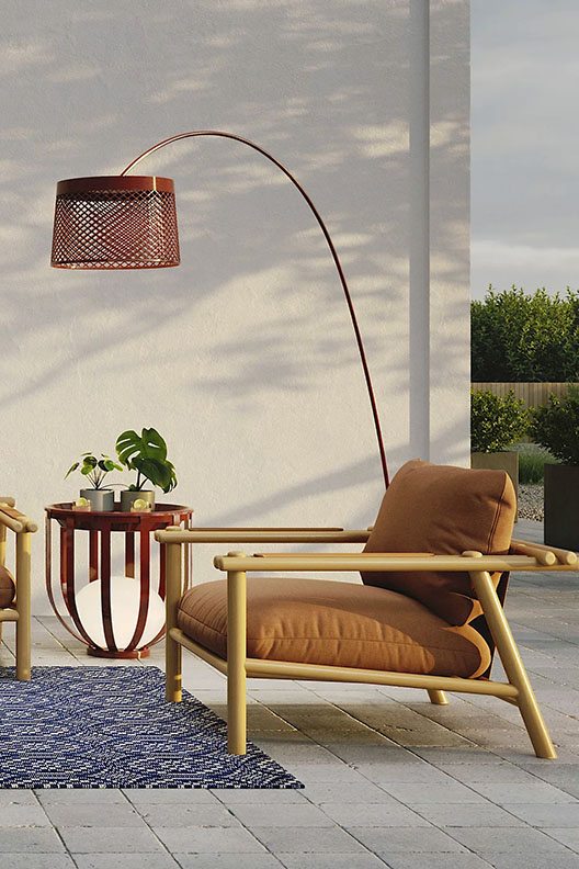Twiggy Grid Outdoor Floor Lamp by Foscarini.