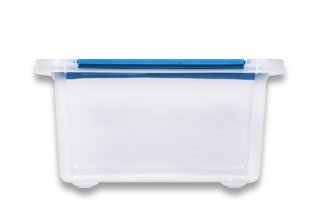 Plastic Storage Boxes with Split-Hinged Lids