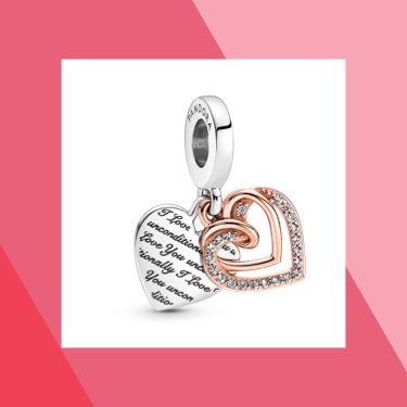 Entwined Hearts Double Dangle Charm