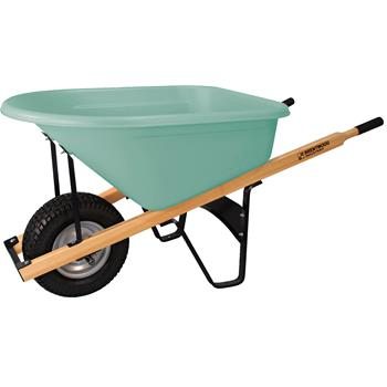 Brentwood Industries Poly Tray Commercial-Grade Wheelbarrow, 6 cu. ft., 6