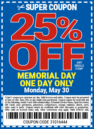 Harbor Freight's Members-Only 25% off Labor Day 2020 Coupon