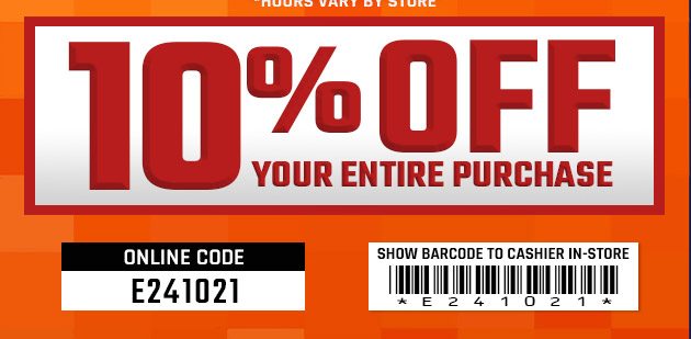 10% Off. Exclusions apply. Use code E241021