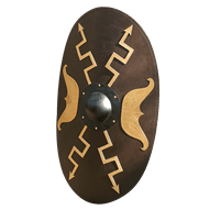 Wooden Oval Roman Shield